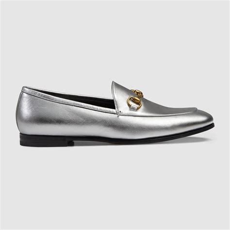 silver gucci loafers